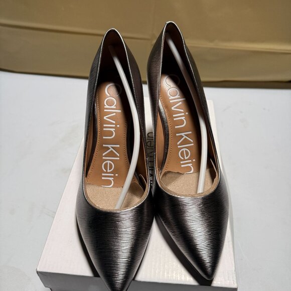 Calvin Klein Gayle Pump High Women's Heels Anthracite Size 6 - Picture 5 of 11
